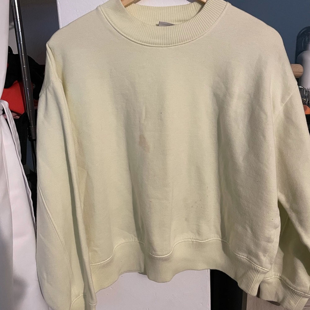 Neon yellow crew neck sweater